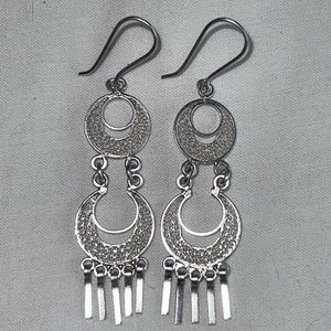 Traditional Ecuadorian Silver Filigree Earrings ⛓